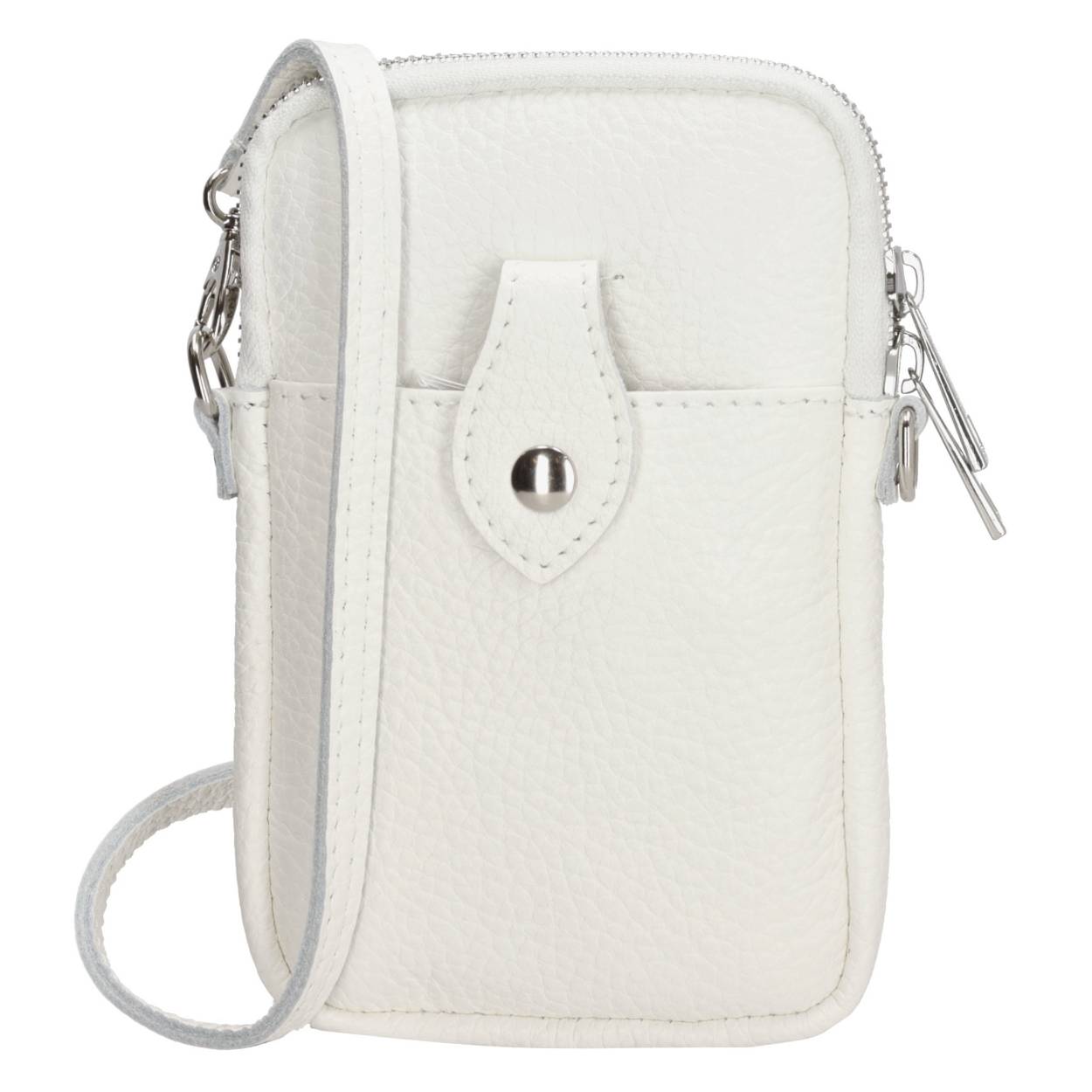 Even snel de deur uit en wil je alleen je belangrijkste essentials meenemen? Dan is dit tasje uit de Elisa collectie van Charm London super geschikt! In het hoofdvak van de tas kun je precies genoeg spullen kwijt! Ook bevindt zich op de voorzijde van de tas een voorvakje met drukknoopsluiting. Ga jij fancy op pad met dit tasje? 

De tassen van Charm London zijn geïnspireerd op de iconische Britse modehoofdstad Londen. Ze zijn geïnspireerd op de luxueuze materialen en typerende modellen die daar te zien zijn. Fashionable en stijlvolle damestassen van echt leer of kunstleer, gemaakt zodat jij er elke dag fantastisch uit kunt zien!

De eigenschappen van dit telefoontasje zijn:

Voorvak met drukknoopsluiting 
Afneembare en verstelbare schouderband 