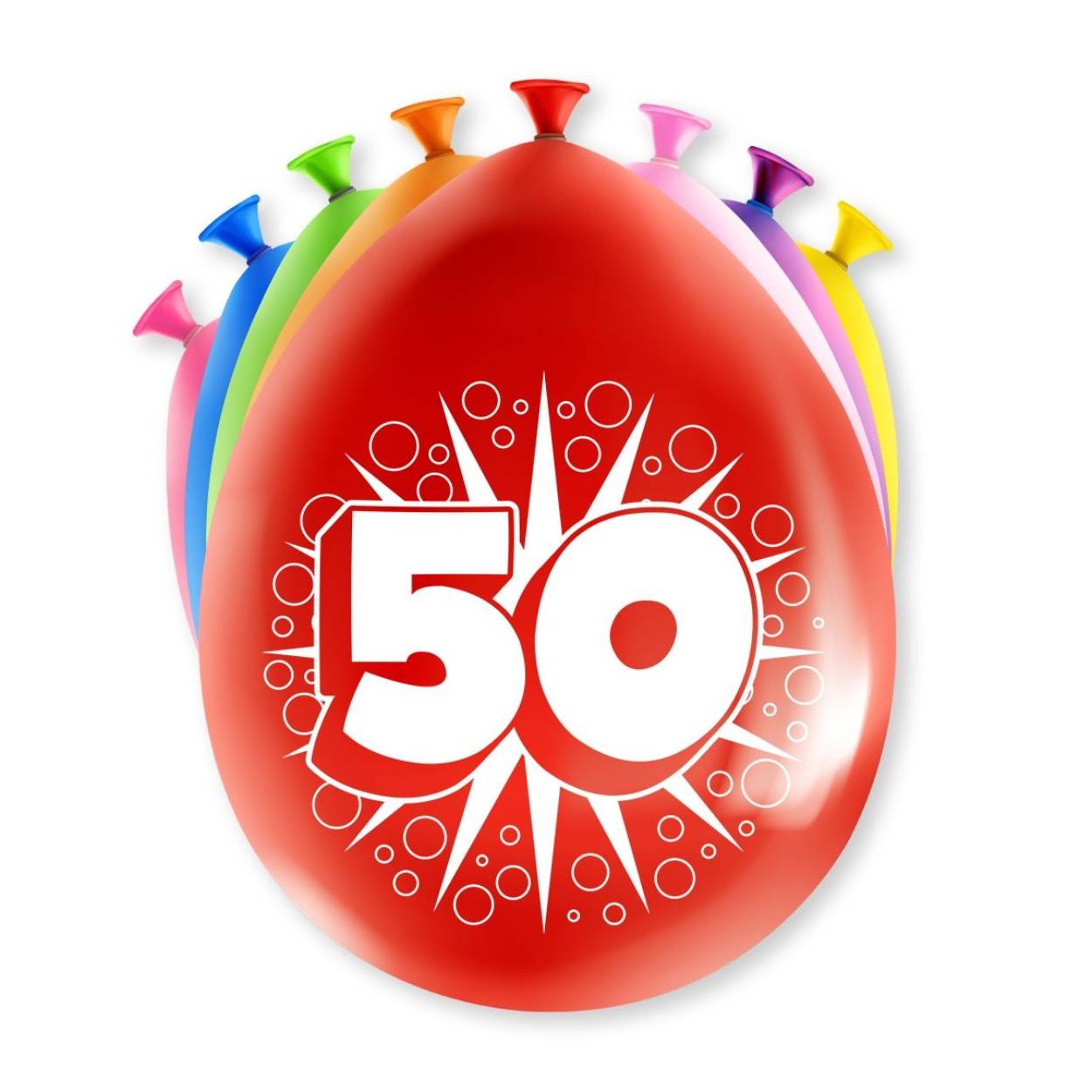 Een feestje kan niet zonder ballonnen en als u party ballonnen met 50 jaar koopt dan krijgt u deze in maar liefst 8 verschillende kleuren! De ballonnen zijn gemaakt van latex en zijn ongeveer 30 bij 30 centimeter groot. De besteleenheid is 6, en uiteraard kunt u deze feestelijke ballonnen ook bestellen op een display. Paper Dreams, uw ballonnen groothandel!
