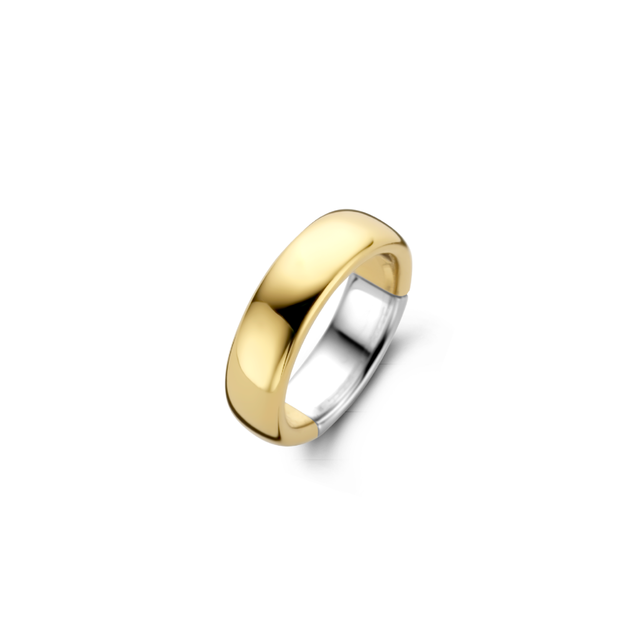 Het pronkstuk van deze TI SENTO - Milano gold-plated zilveren ring is de glinsterende band. De ring is vervaardigd uit 925 sterling zilver. Deze vergulde vintage basic is het perfecte basisstuk dat matcht met iedere look.