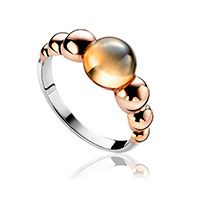 Zinzi zilver/rose kleurig ring Champagne