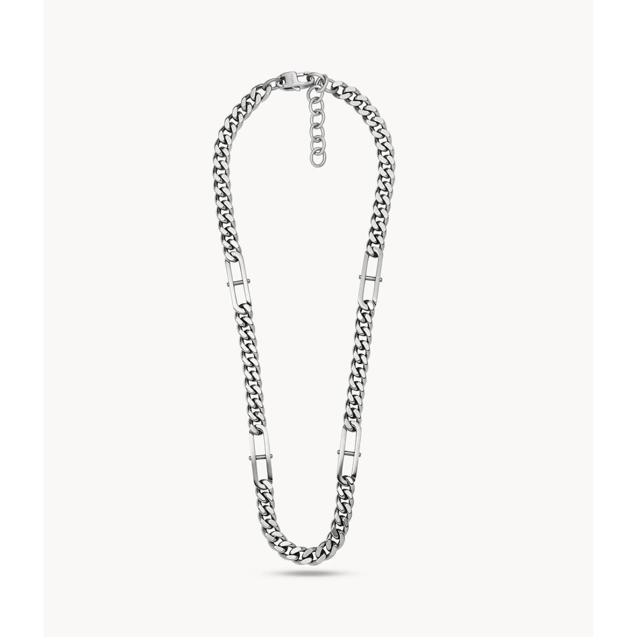 Deze schakelketting is gemaakt van roestvrij staal en heeft een karabijnsluiting.
