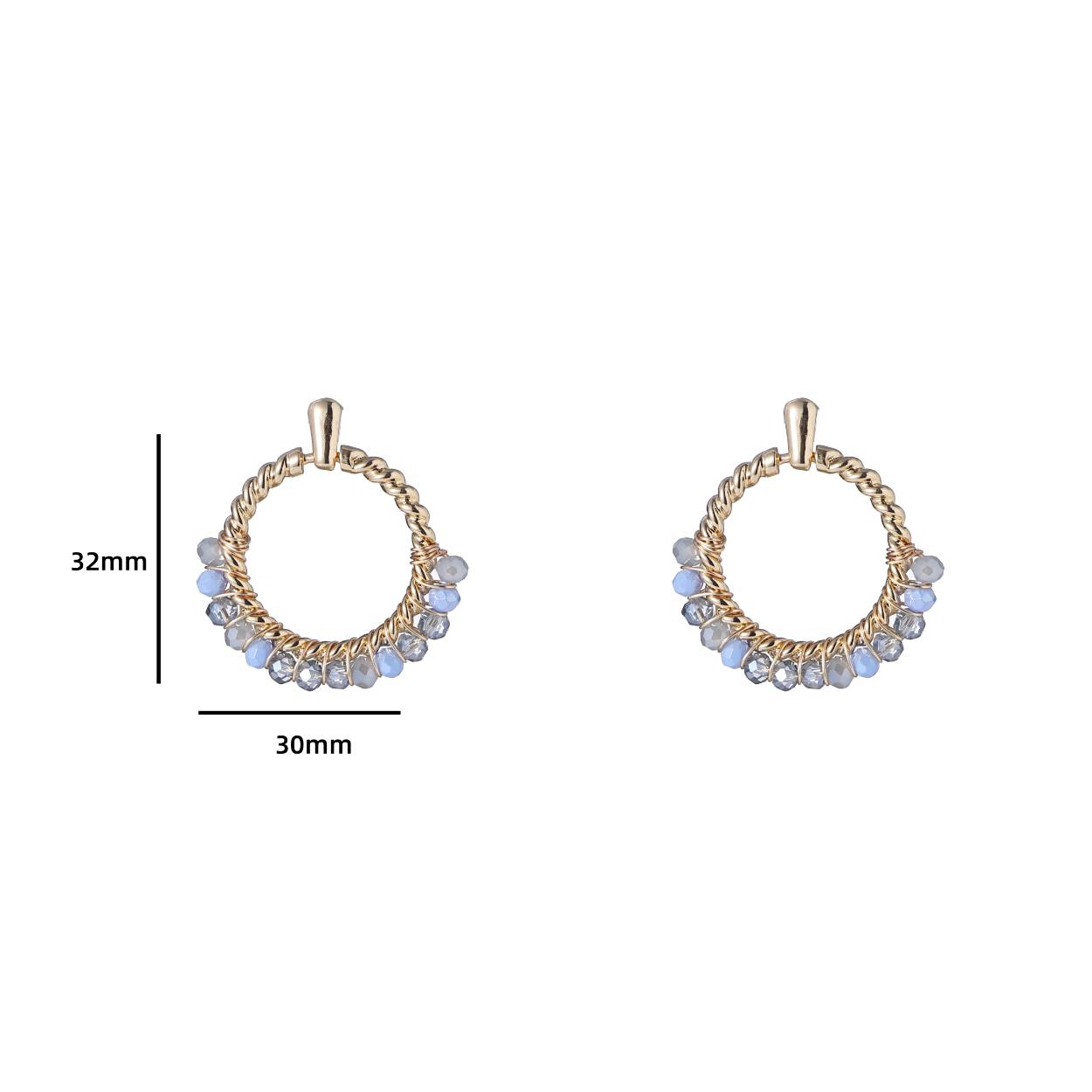 Round Wrapped - 14K + Blue Mix
E4056-6
