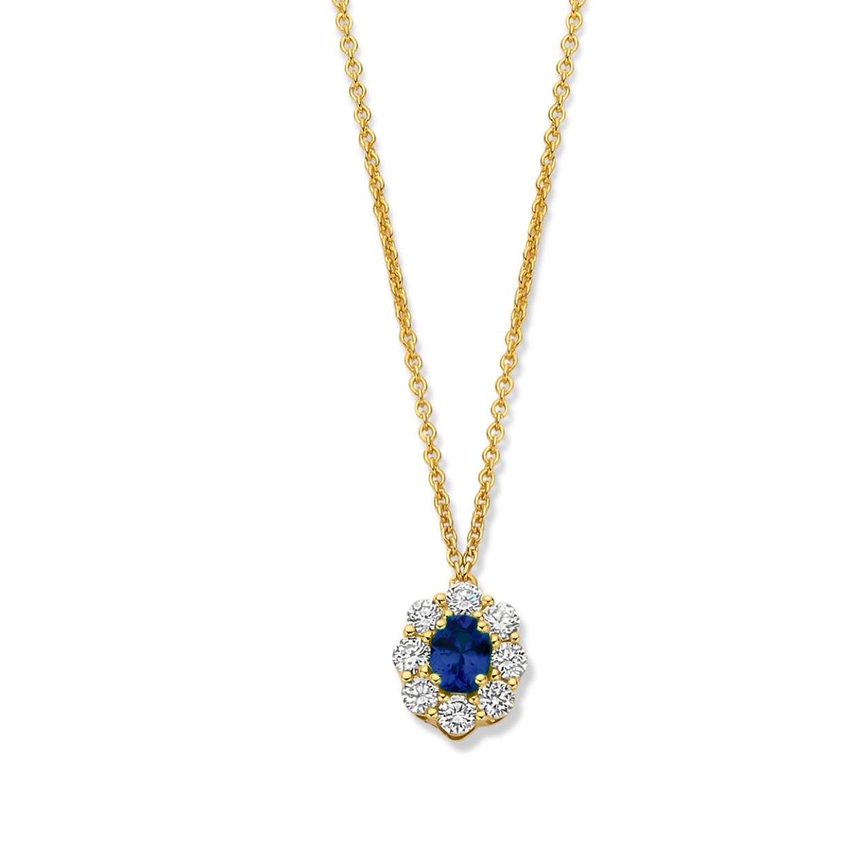 Ketting met hanger geel goud 18kt