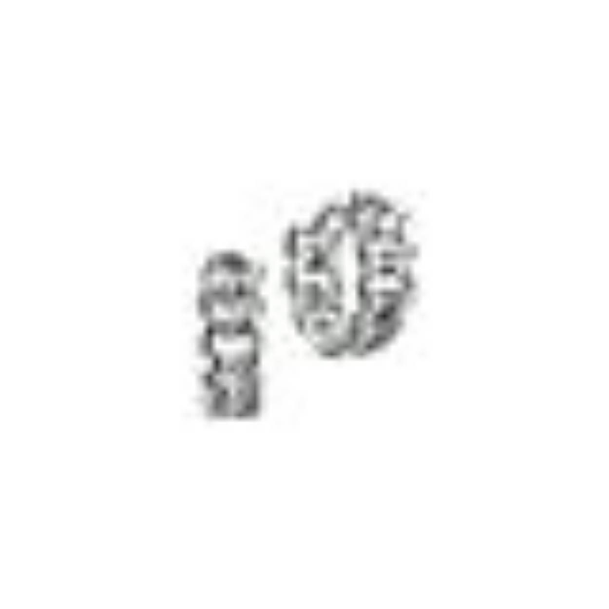 zilveren oorringen, gourmet 16,5x6,5mm
