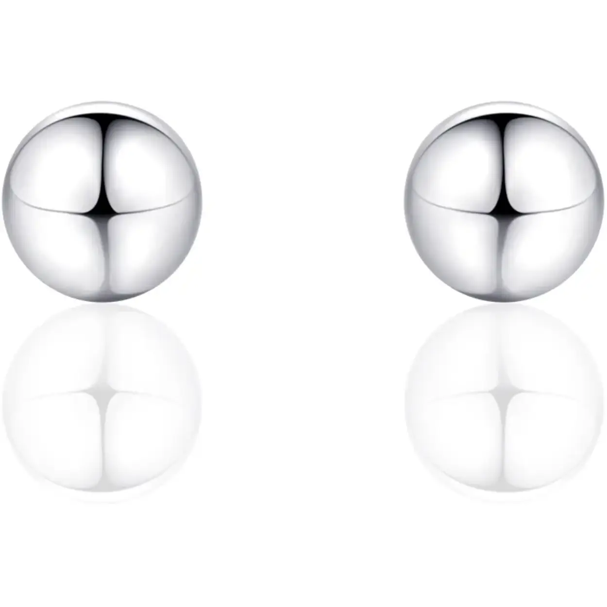 Oorbellen bolletjes zilver