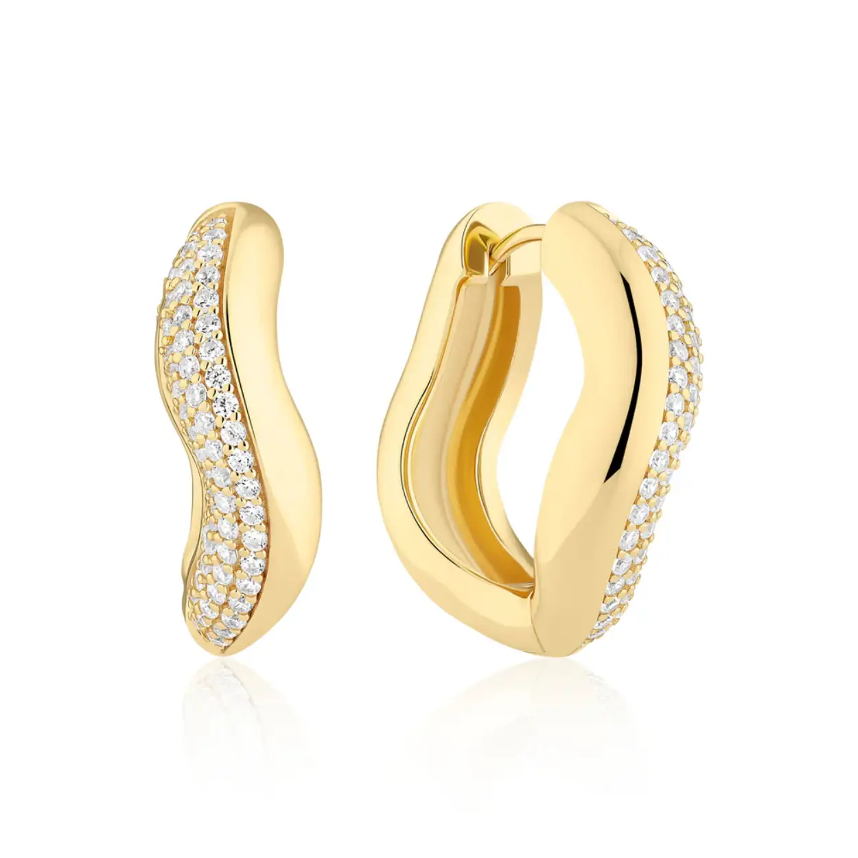 Sif Jakobs oorringen 'Glorenza Grande' SJ-E2483-CZ-YG
zilver 18 krt. goldplated met zirkonia's 
