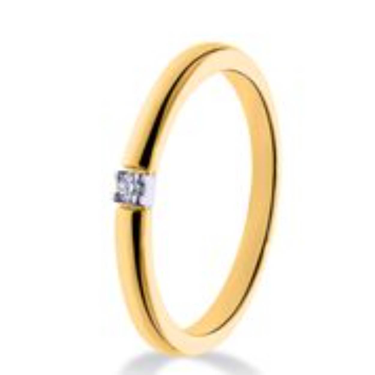 Gouden ring 1-0.02 H/SI Diamant maat 17.75