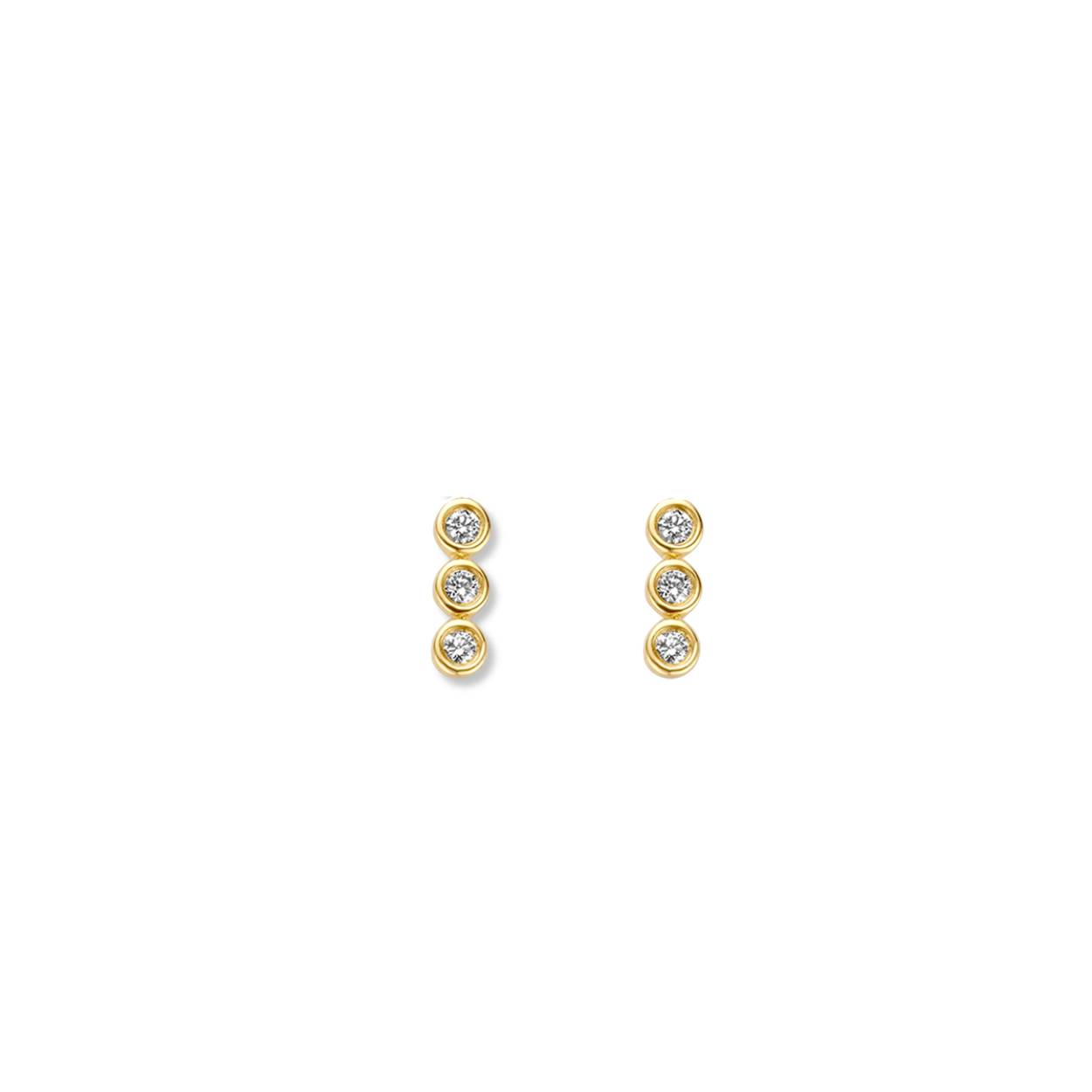 Ischia Basics oorringen in 18 Kt geel goud gezet met diamanten
Diamant: 0.11ct G-VS