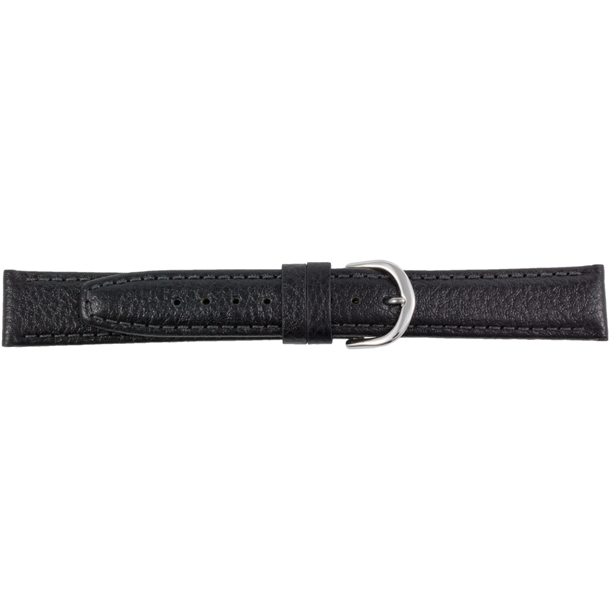 Horlogeband leder 124 zwart XL 12mm