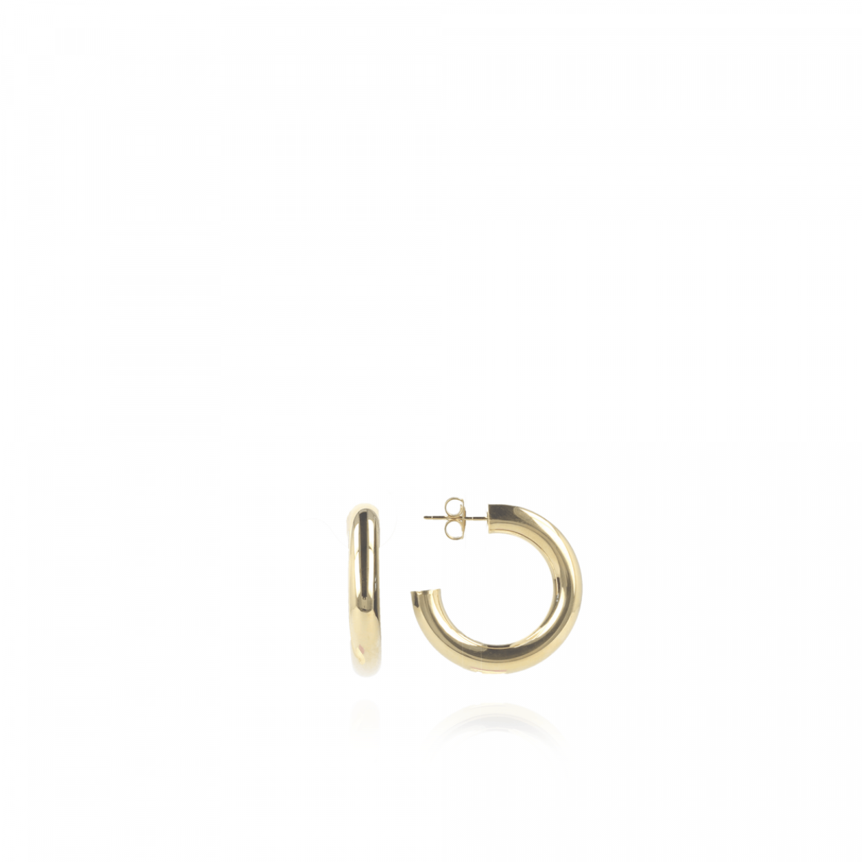 CL Earring Tube creole round S - Gold
