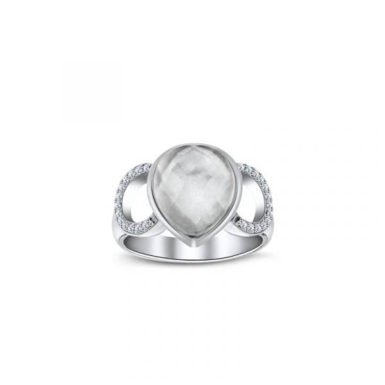 ETERNO GIOLLA MOP zilver ring met zirkonia