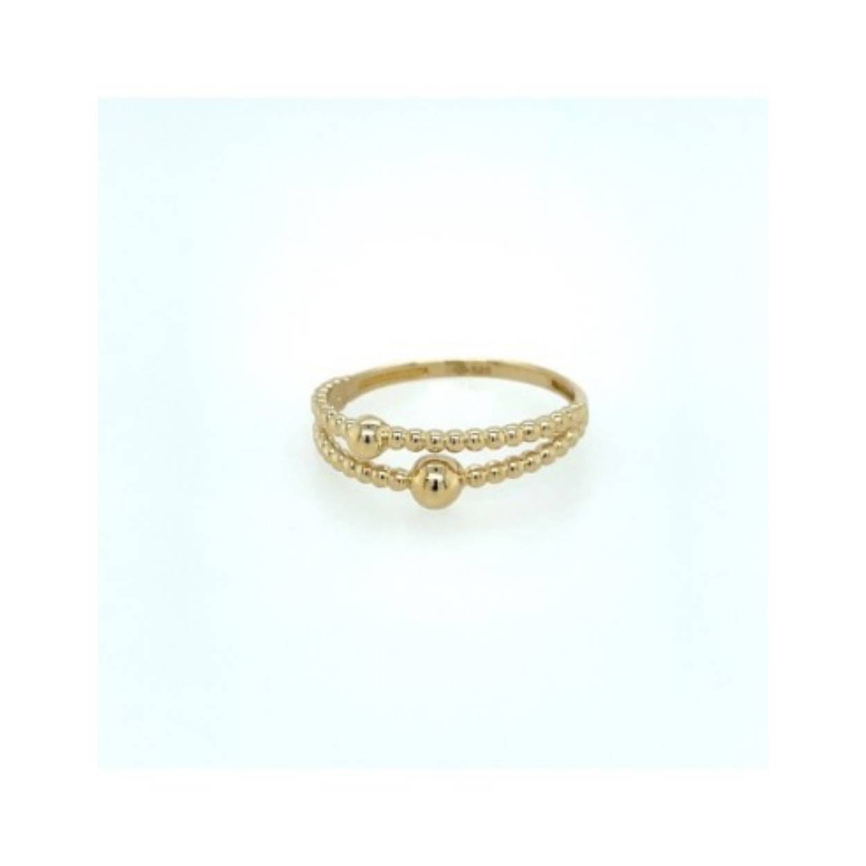 14k gouden ring bolletjes