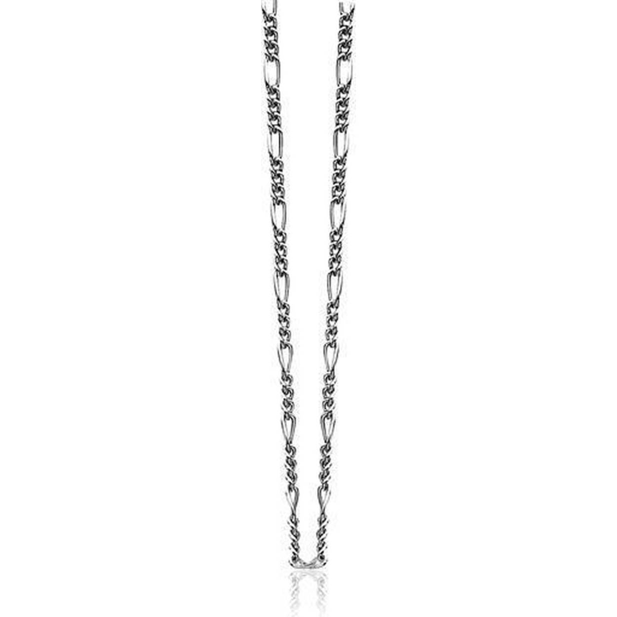 ZINZI zilver figaro collier 90cm