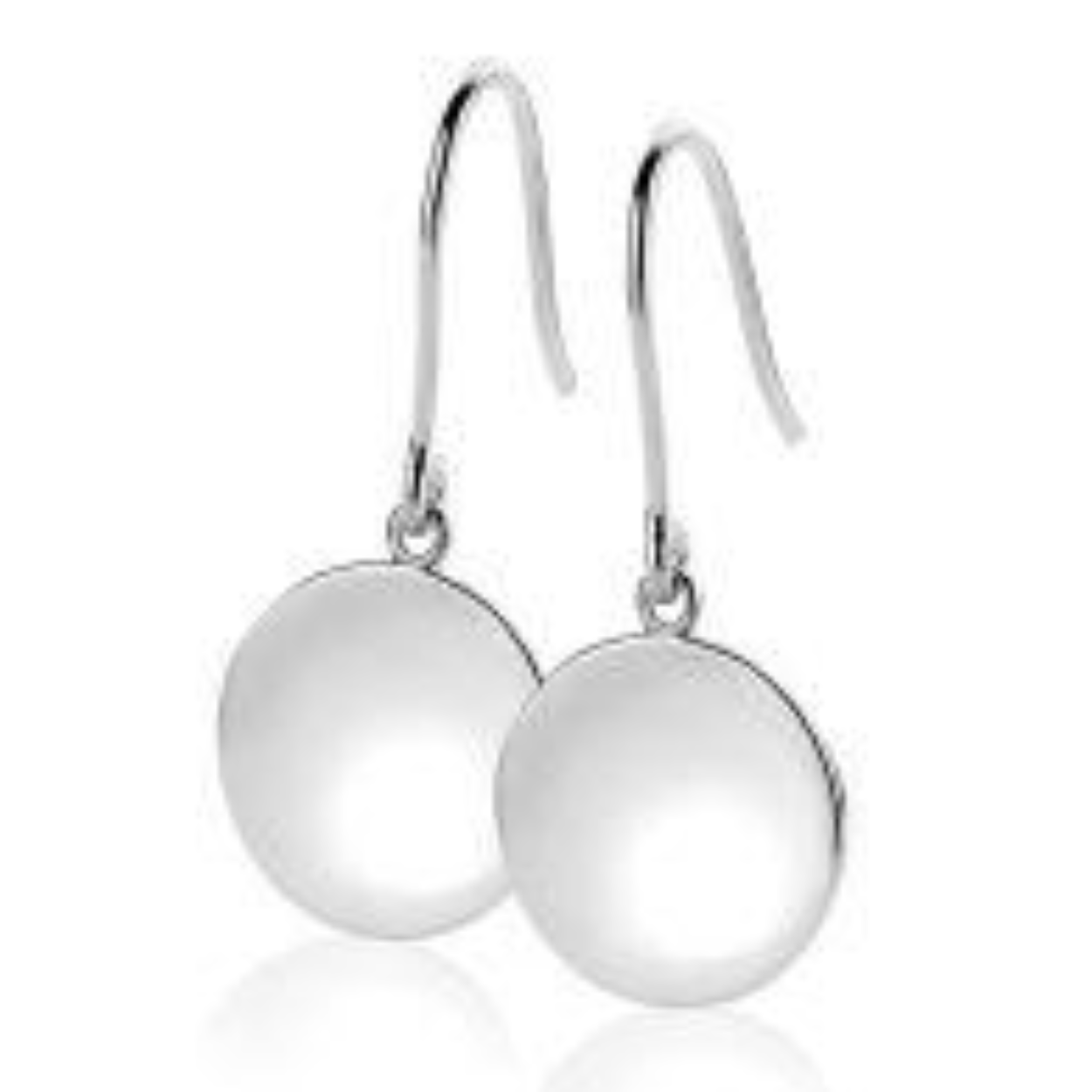 zilveren zinzi oorhangers met rond plaatje