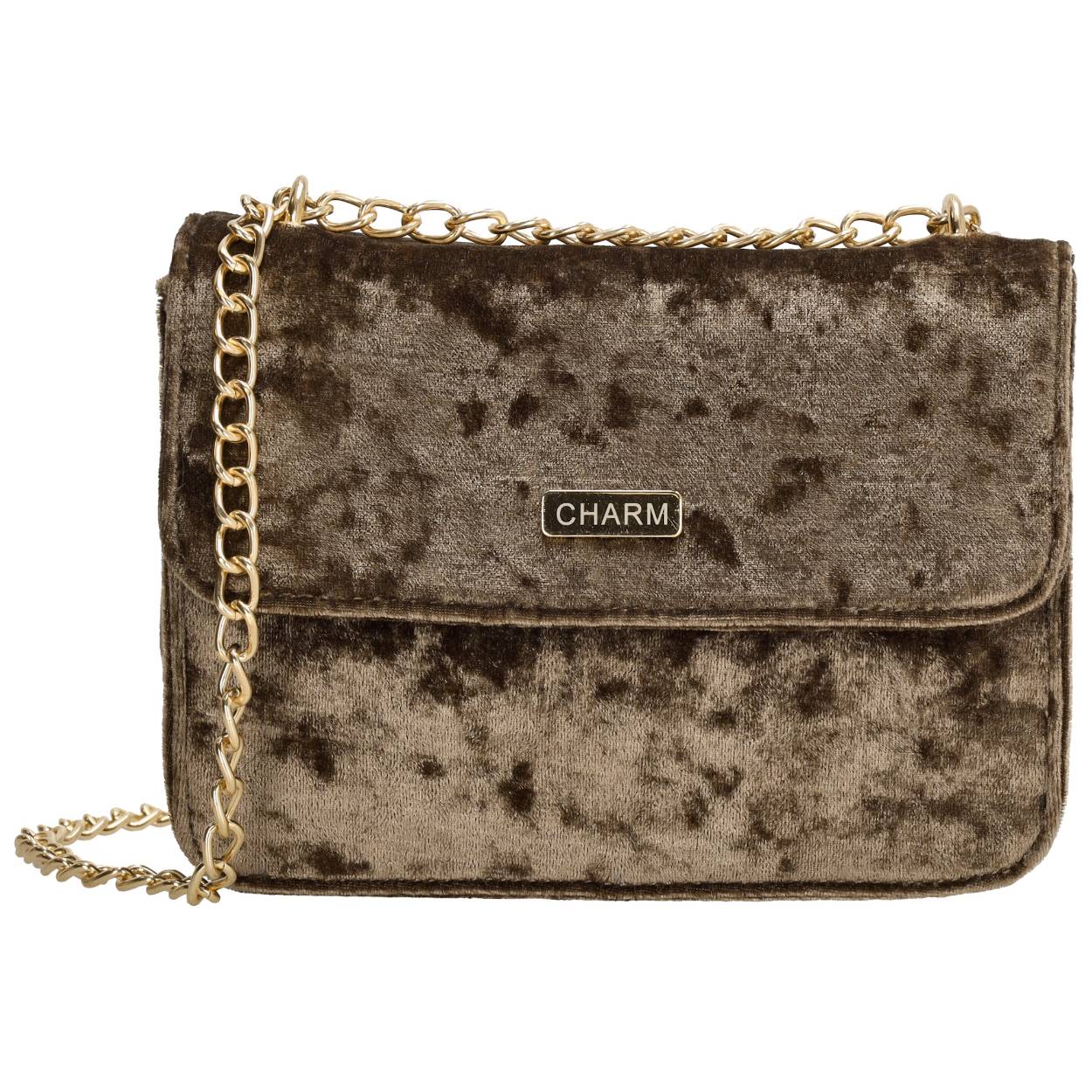 Deze schoudertas is echt een beauty! De Charm London Velvet tas is de perfecte accessoire voor bij jouw outfit. Het velvet stofje geeft de tas een gezellige uitstraling. Met de goudkleurige schouderketting wordt het tasje helemaal afgemaakt. Het schoudertasje sluit met een drukknopsluiting. Naar welk feestje neem jij deze te leuke schoudertas mee? 

De tassen van Charm London zijn geïnspireerd op de iconische Britse modehoofdstad London. Ze zijn geïnspireerd op de luxueuze materialen en typerende modellen die daar te zien zijn. Fashionable en stijlvolle damestassen van echt leer of kunstleer, gemaakt zodat jij er elke dag fantastisch uit kunt zien!

De eigenschappen van deze schoudertas zijn: 

Hoofdvak met ritsvakje
Schouderketting
Overslag met drukknopsluiting
