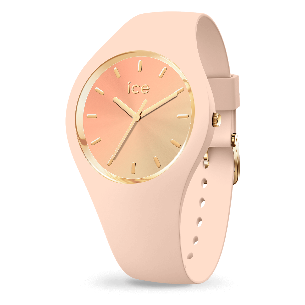 De hele zomer wordt trendy en chic dankzij dit prachtige uurwerk met zijn genuanceerde wijzerplaat. Dit uurwerk haalde zijn inspiratie uit de mooiste zonsondergangen ter wereld. Het is overigens een erg elegant en ontspannen accessoire.