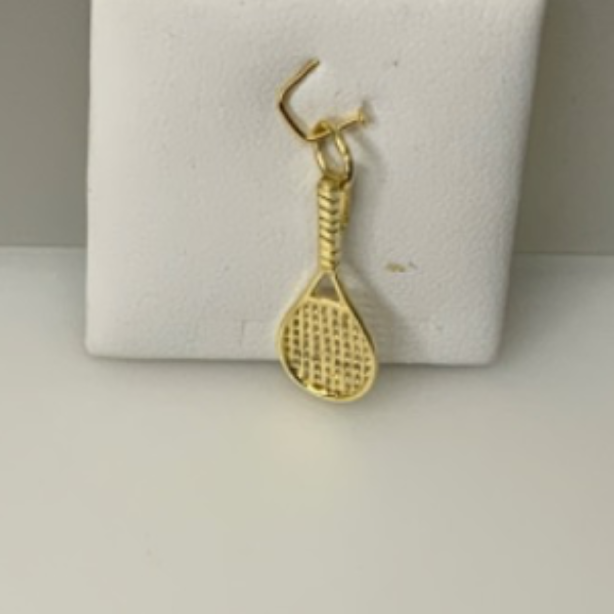 Gouden hanger tennisracket 