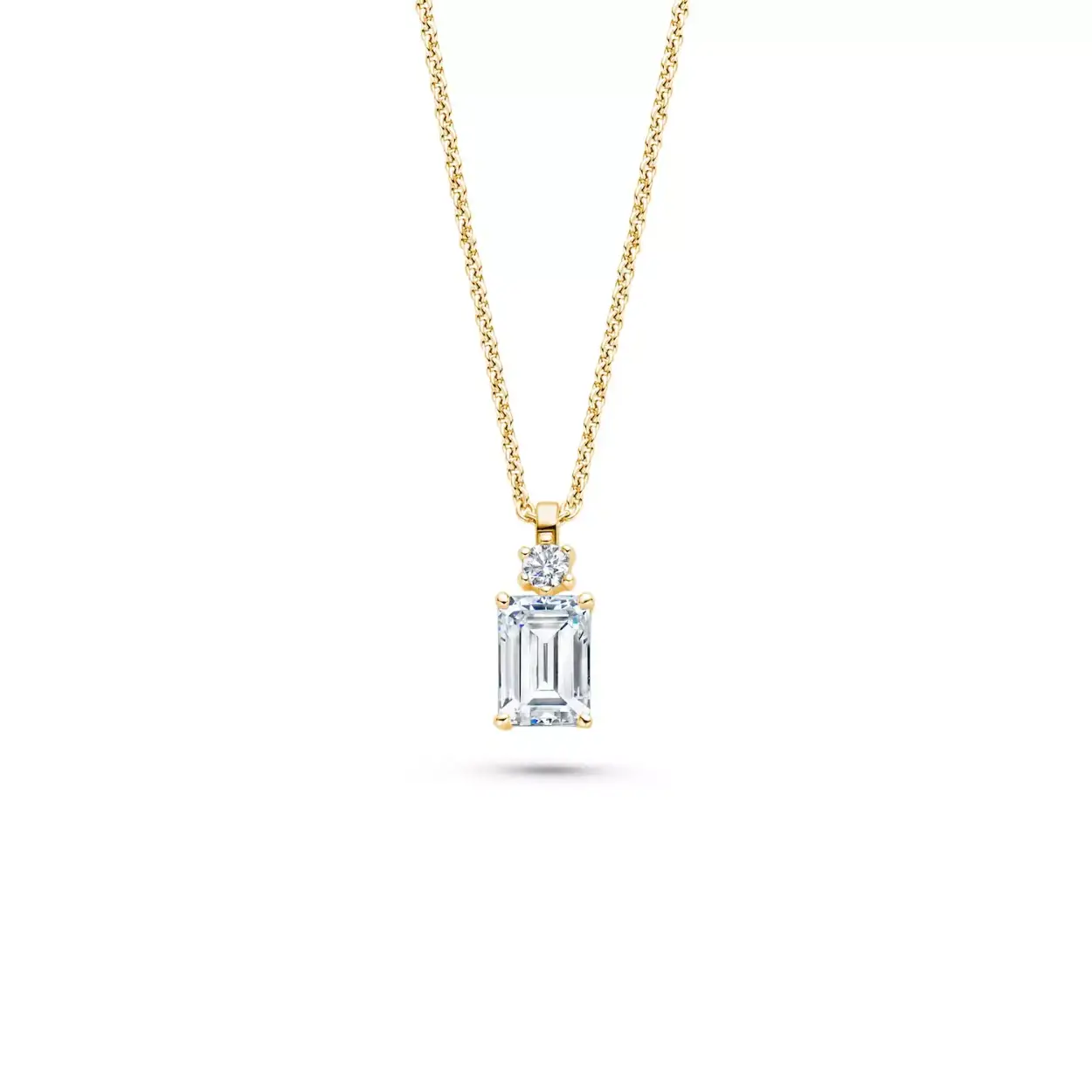 FJF vergulde zilver ketting met zikonia