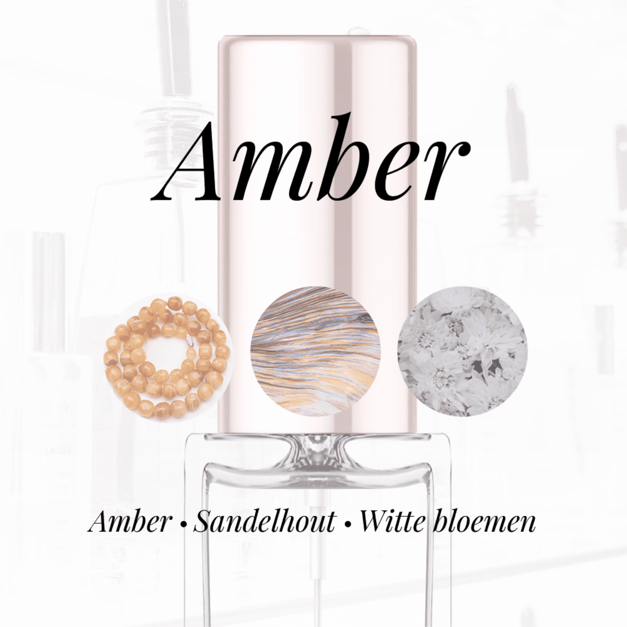 Eigenschappen
Geur: Amber
Waarneembare geuren: Amber, Sandelhout, Witte bloemen
Sillage: Midden
Seizoen: All season
Eigenschap: Sexy
Stijl: Trendy
Geurgroep: Oriëntaals Bloemige
Hoofdakkoorden: Amber, Houtachtig, Balsemachtig, Witte bloemen, Poederig, Dierlijk
Parfum noten: Amber, Witte bloemen en Sandelhout