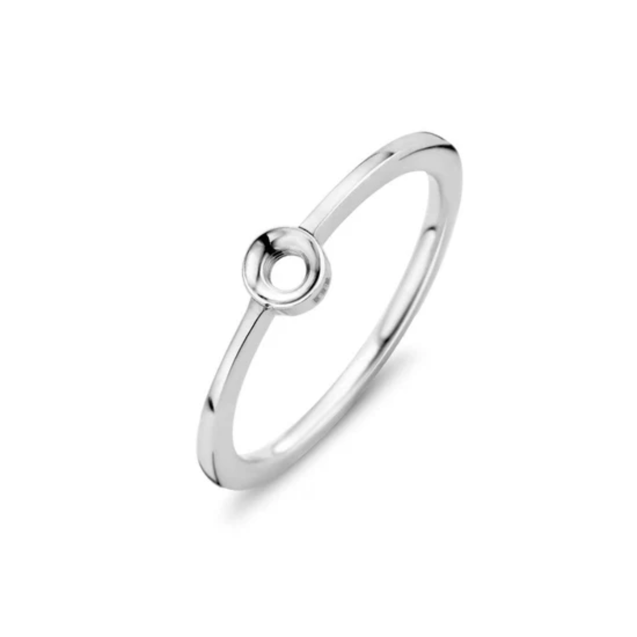 Melano twisted petite ring - zilverkleurig - dames - maat 62