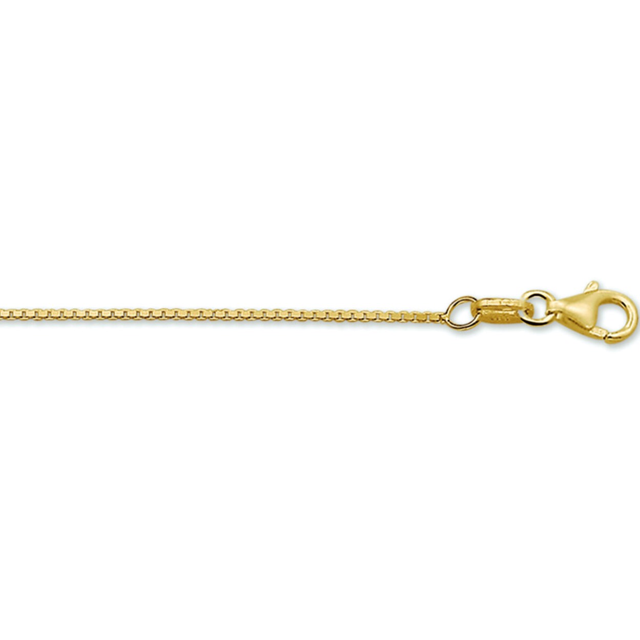 14 Karaat geelgouden collier met venetiaanse schakel  uitgevoerd met een stevige karabijn sluiting.
Lengte: 50 cm
Breedte: 0,9mm
Dit collier is in meerder lengtes en breedtes beschikbaar.
