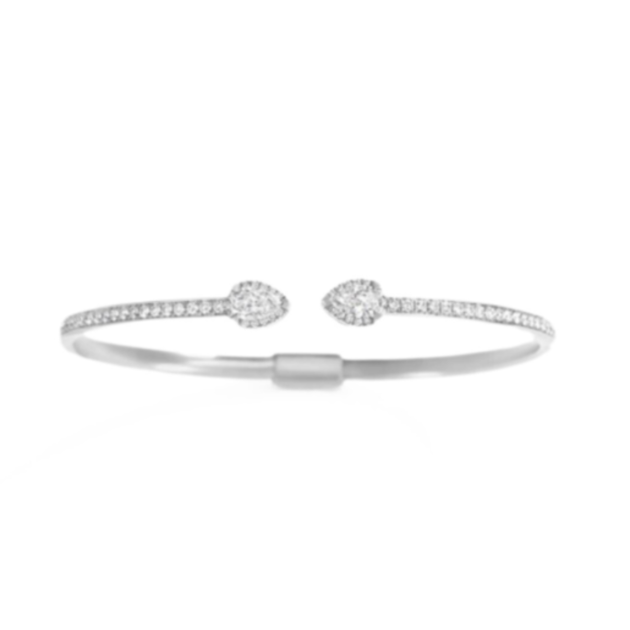 witgouden en peervormige diamanten IOLUCE spring armband