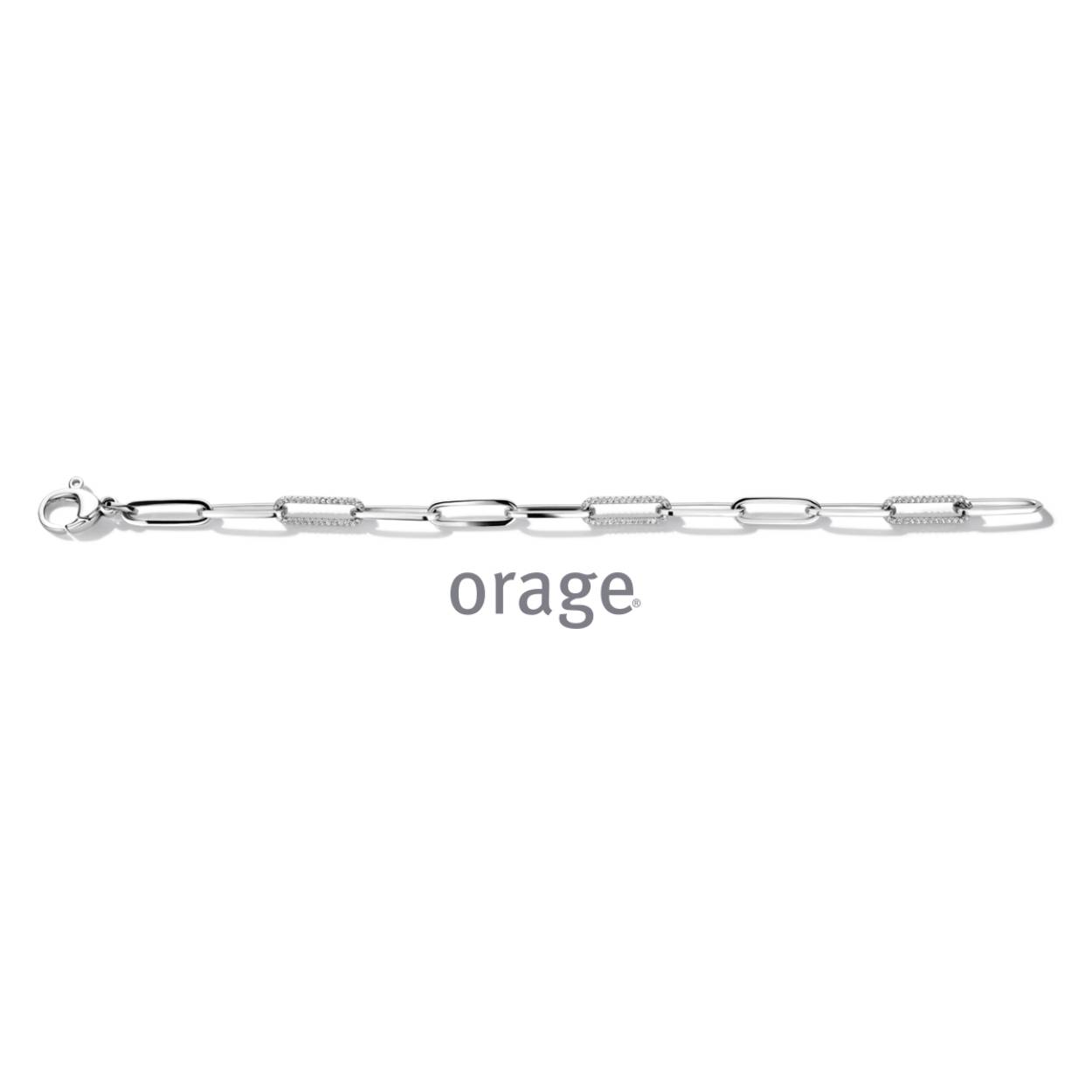 Orage armband zilver met zirconia 20cm