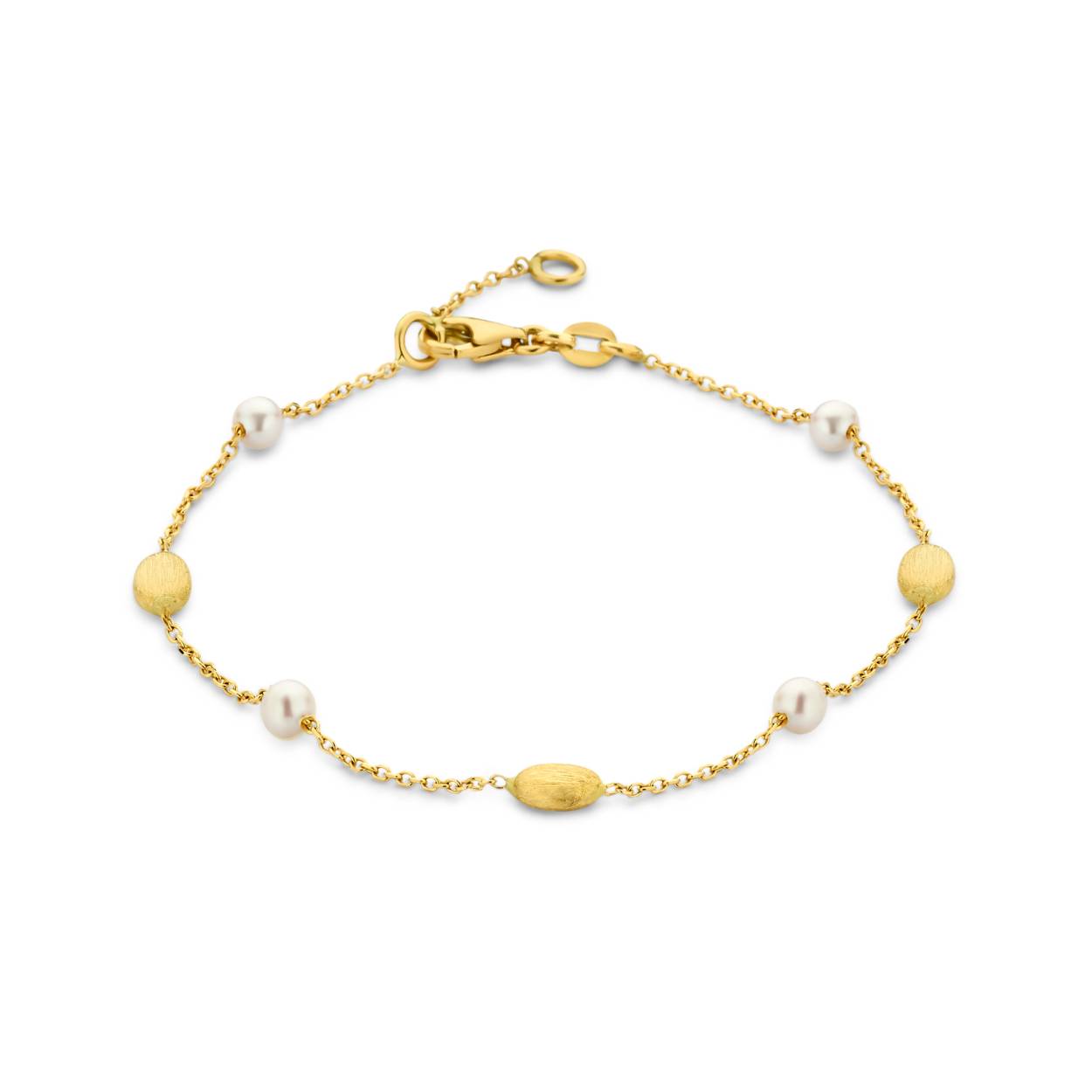 Femme Adorée armband geel goud met parels