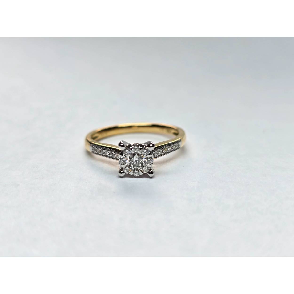 Ring geel goud 18kt met diamanten