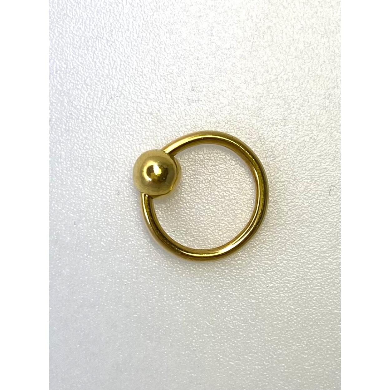 Gouden piercing 14 mm 18 karaats goud