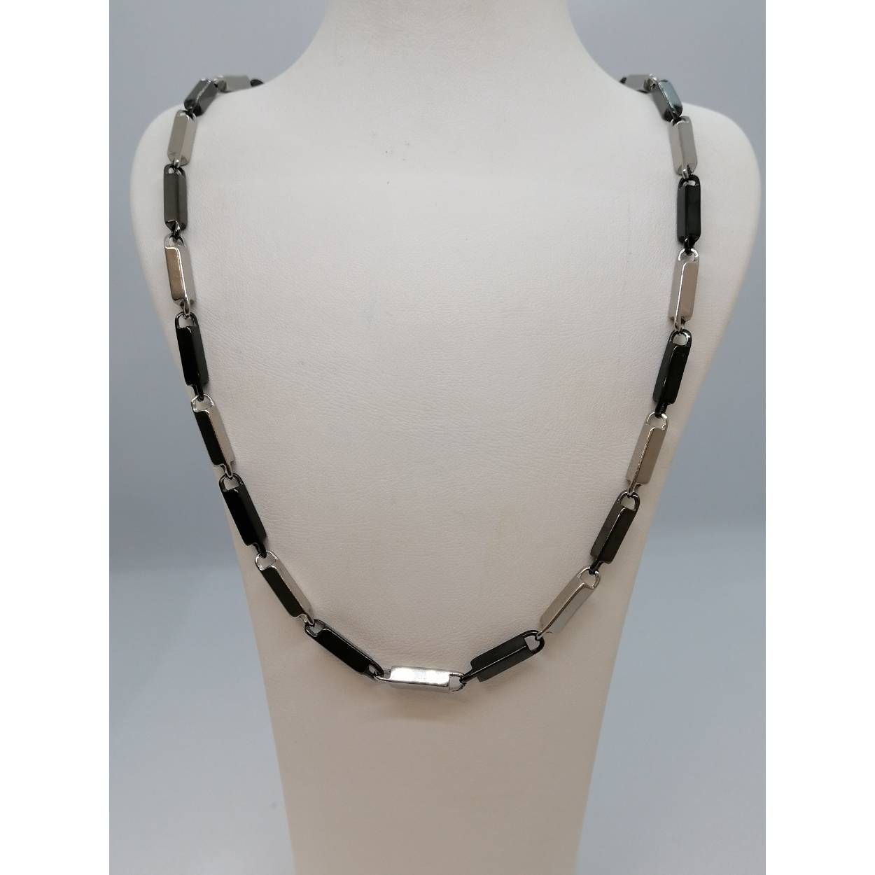 staal ketting met zwart plat