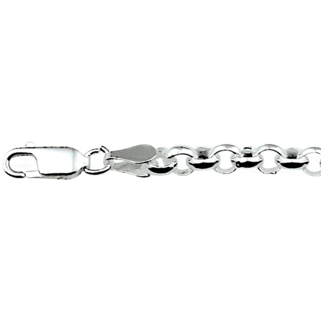 zliveren lasseron armband 17 cm lang en 4,5 mm breed