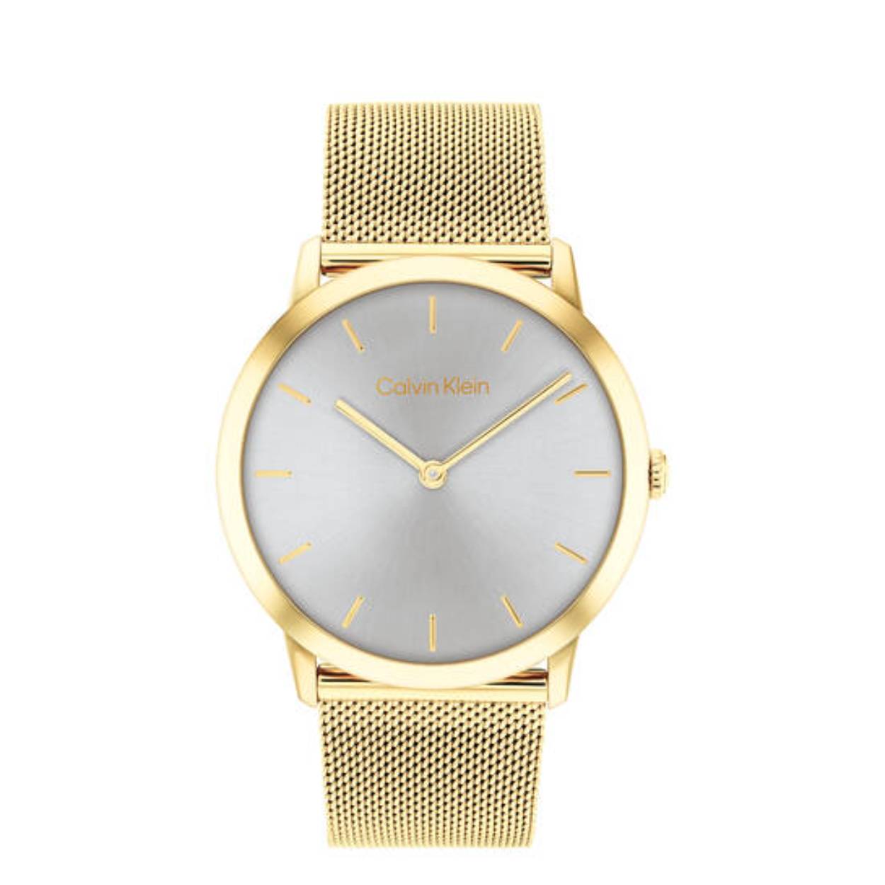 Dit Calvin Klein horloge behoort tot de Exceptional collectie.
Referentienummer: 25300003

Dit Calvin klein horloge heeft een goudkleurige stalen kast en band. De witte wijzerplaat met goudkleurige indexen en wijzers is afgeschermd met mineraalglas. Het horloge past door het minimalistische uiterlijk bij iedere outfit en is geschikt voor iedere gelegenheid. Het horloge is waterbestendig tot 3atm