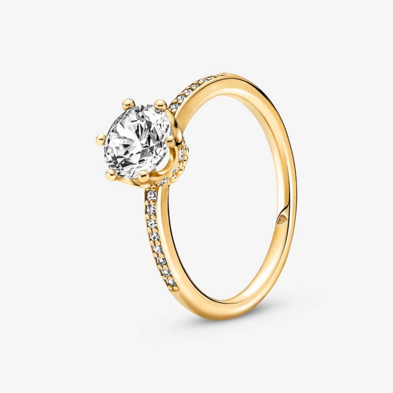 gold-plated ring met zirkonia maat 56