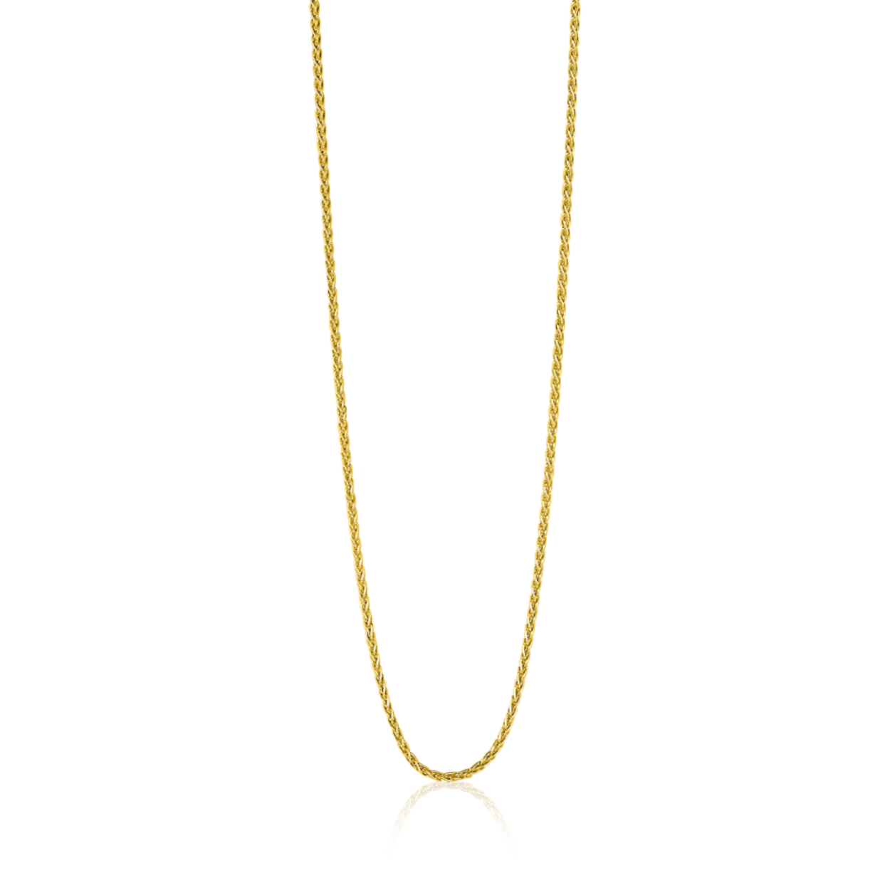 ZINZI zilver verguld palmier collier ZILC-P42G 
42cm