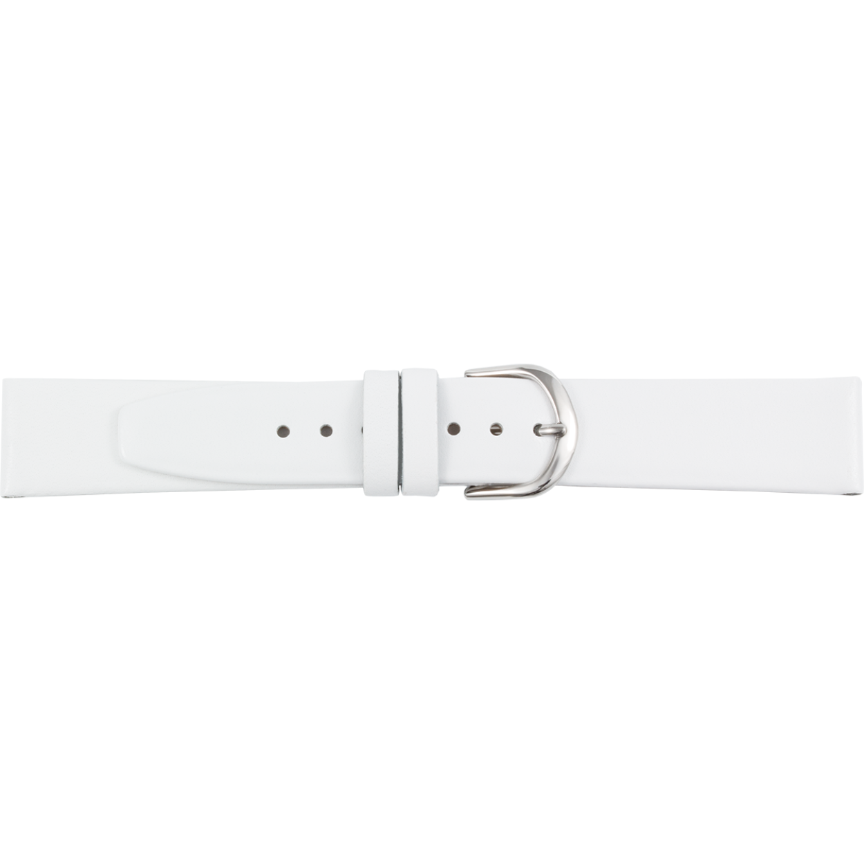 Horlogeband wit leer 18mm
