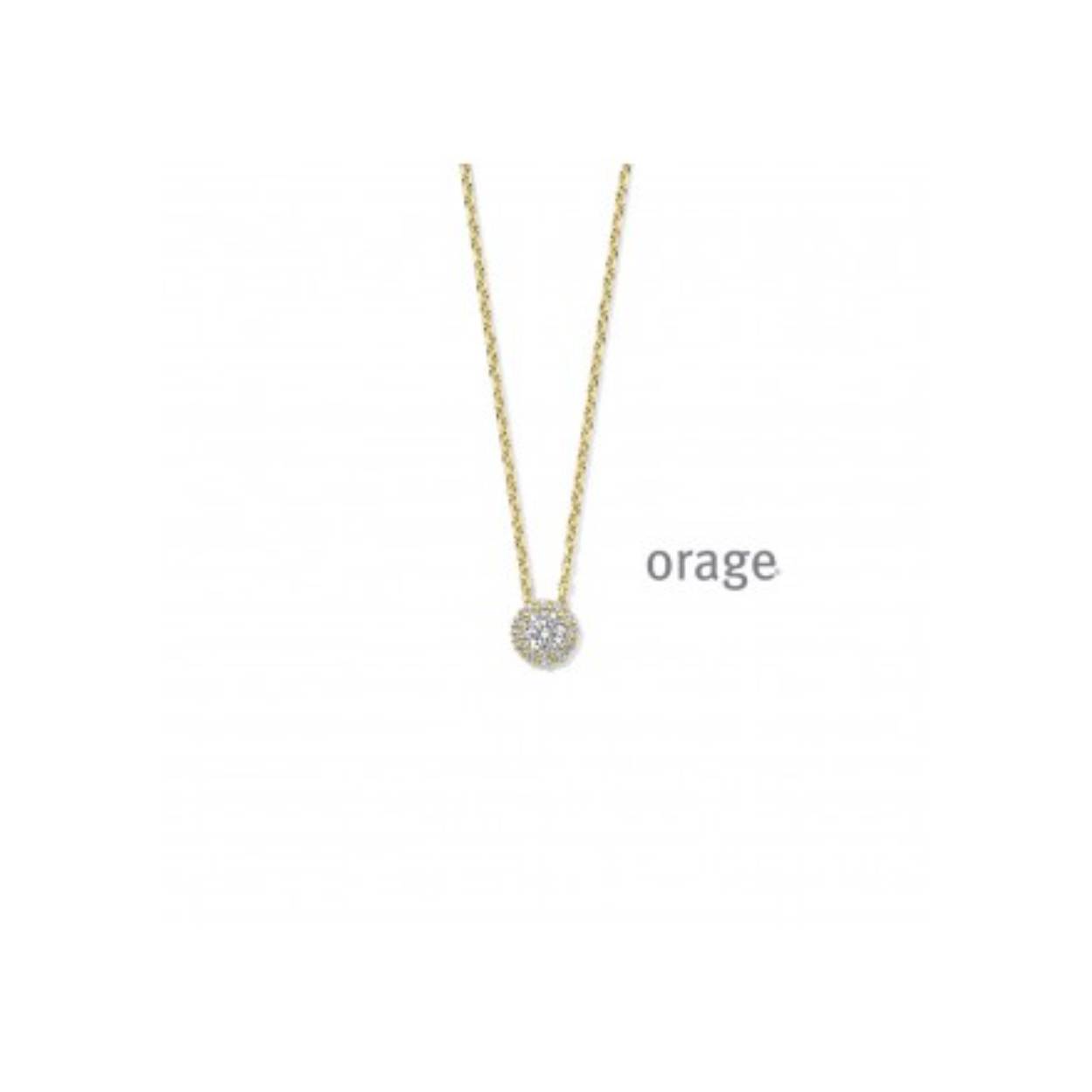 Orage collier verguld geel goud cz