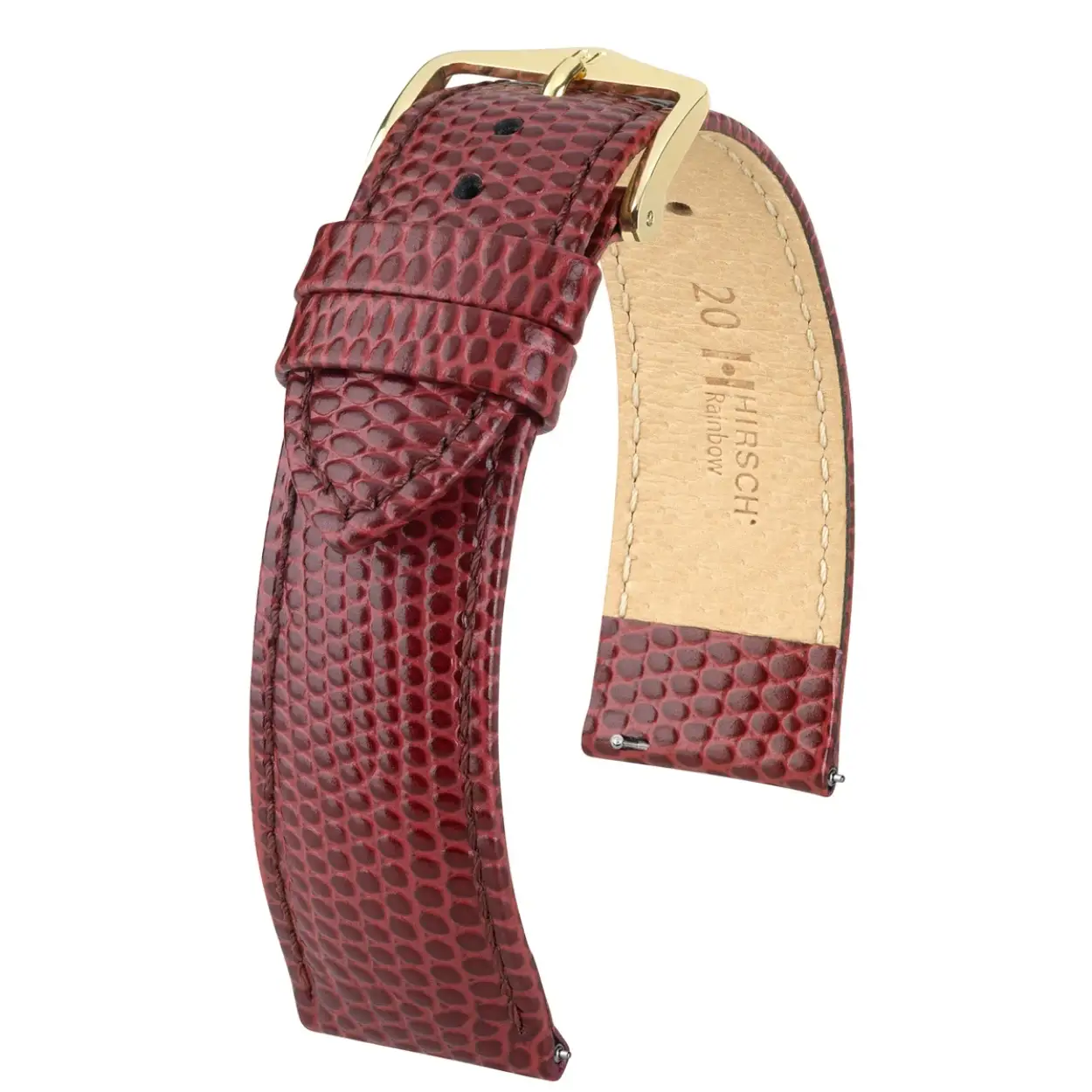 HIRSCH RAINBOW M BURGUNDY BONDED 18/16MM