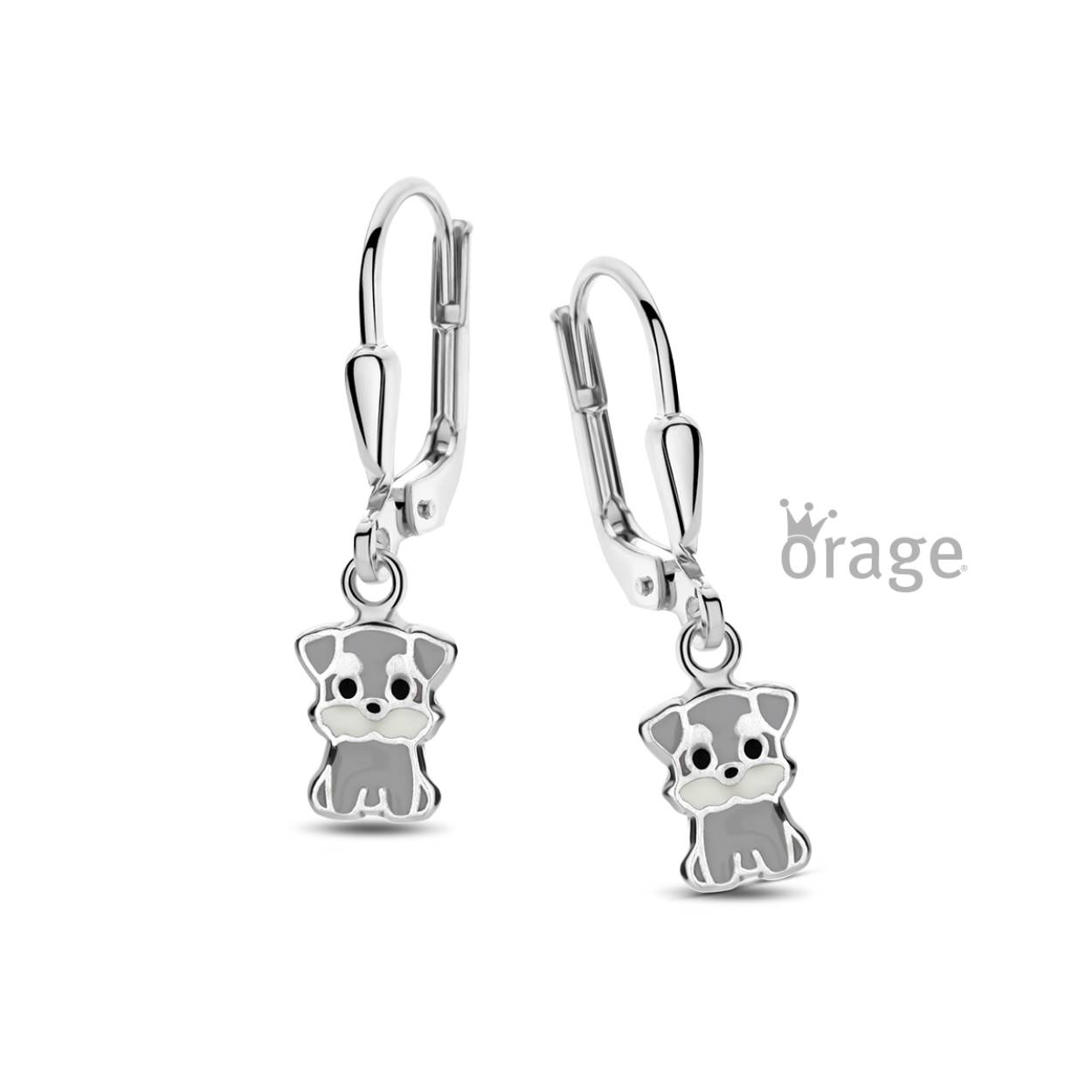 Zilveren oorhangers 'hondje' van het merk Orage kids
Ook verkrijgbaar als oorstekers