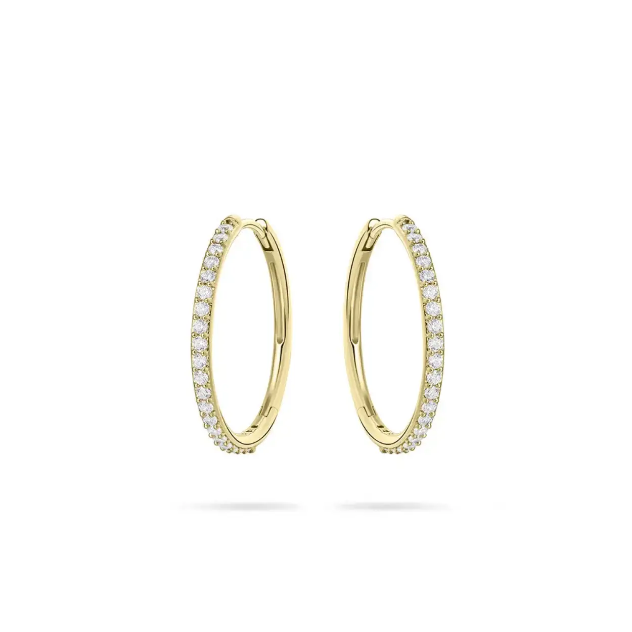 Gouden oorringen Pave zirkonia