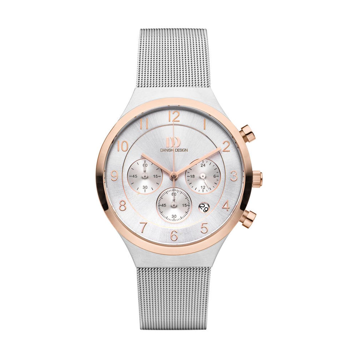 Dit is een horloge van het merk Danish Design gemaakt voor heren.
De specificaties zijn als volgt:
Kastmaat: 40 mm
Waterdichtheid: 5 ATM / 50 Meter / 165 Feet
Dit horloge heeft de volgende functies/eigenschappen:
Chronograaf
Datumaanduiding