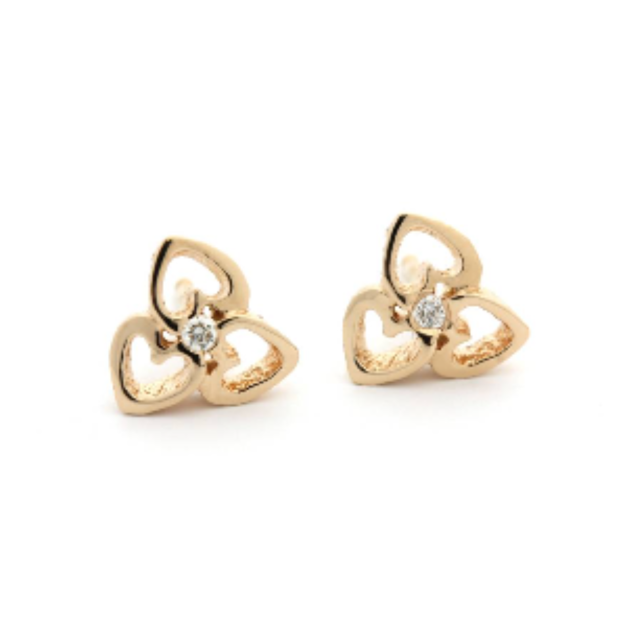 14krt geelgoud met 2x 0,02ct VSI/TW