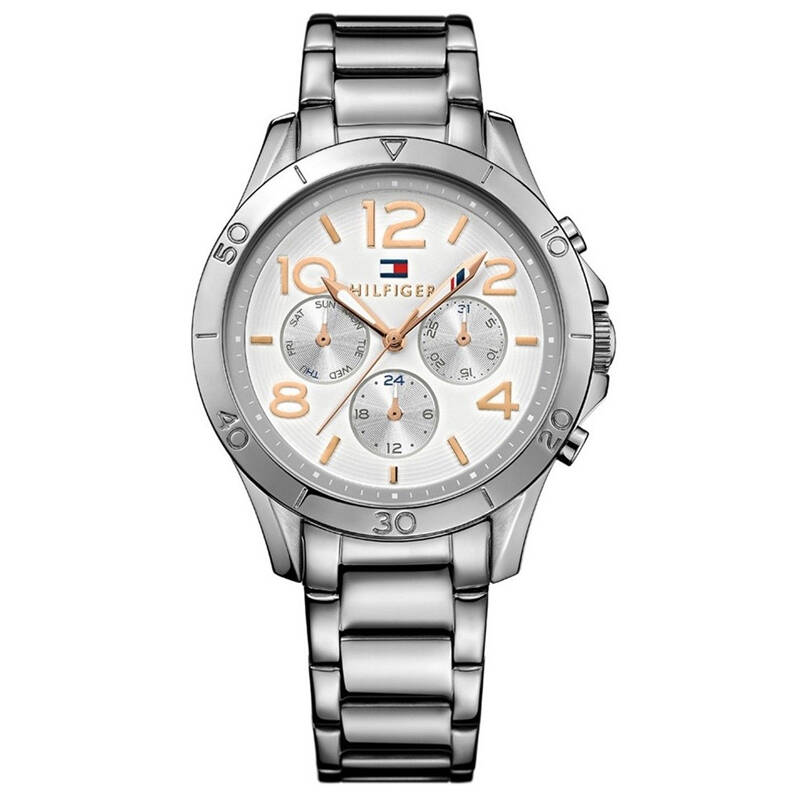 Tommy Hilfiger TH1781526 dameshorloge. Dit Tommy Hilfiger dameshorloge heeft een edelstalen horlogekast en edelstalen horlogeband. De wijzerplaat heeft rosegouden accenten en op 12.00 uur. U ontvangt het horloge in een prachtige Tommy Hilfiger geschenkverpakking. Toch op zoek naar een ander Tommy Hilfger horloge? Bekijk alle Tommy Hilfiger dameshorloges in onze shop.