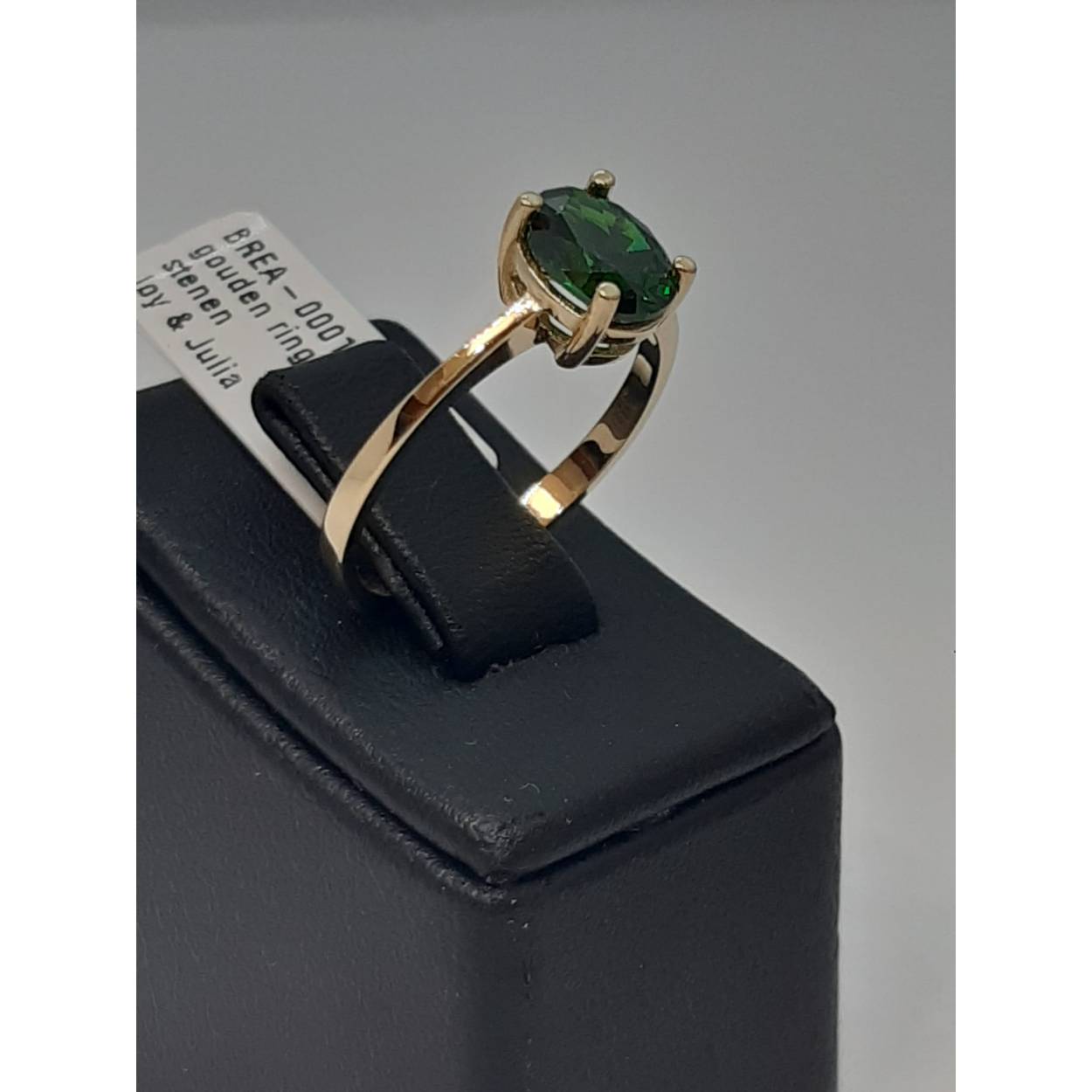 gouden ring 14 k met stenen