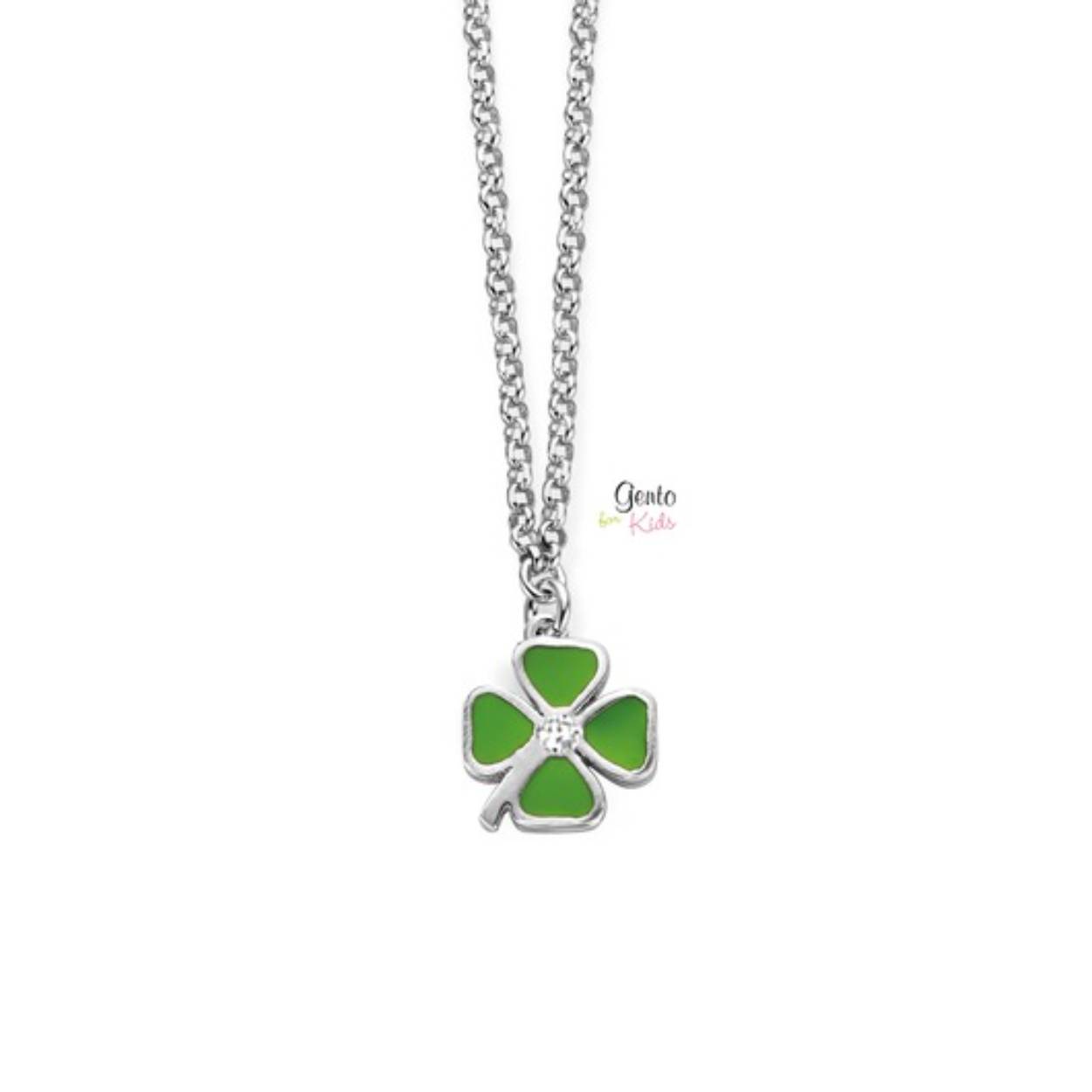 Dit is een mooie ketting en hanger uit de Gento for Kids collectie in gerhodineerd 925 sterling zilver. Lengte 36cm.
