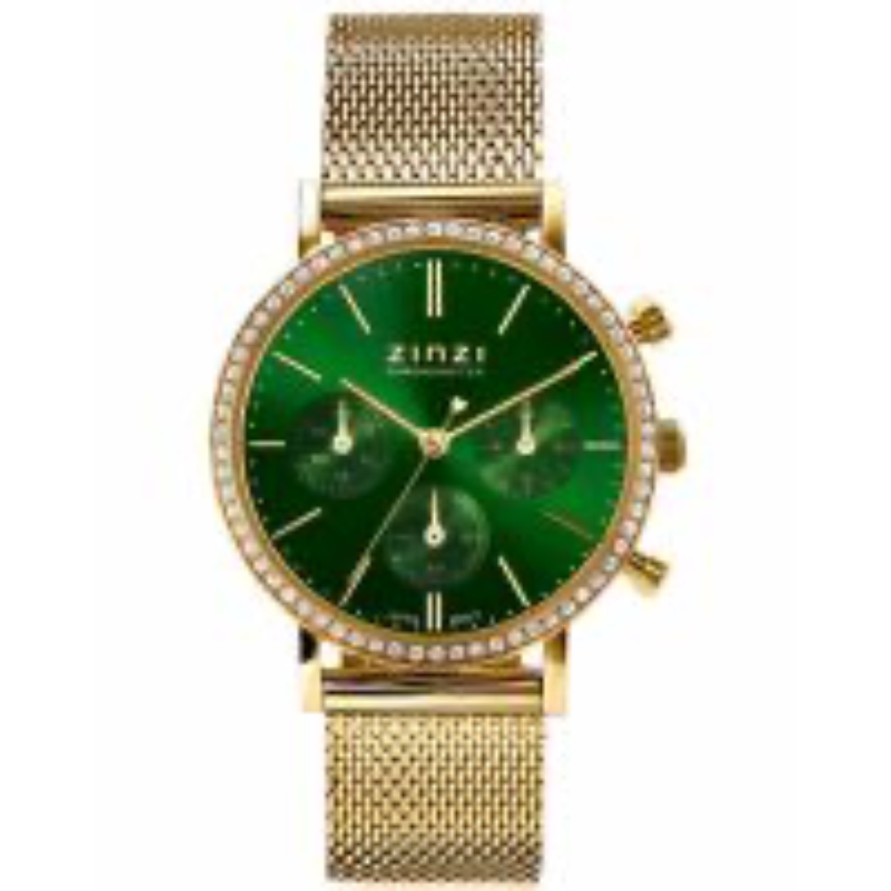 Zinzi horloge Chrono gd kleurig groene wijzerplaat