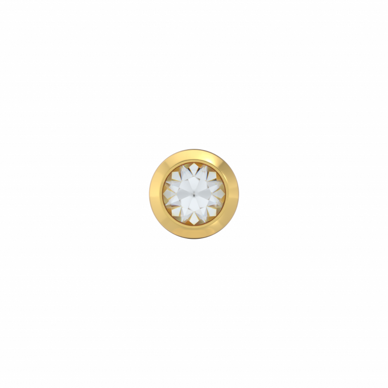 Syst75 14kt goud 3mm Crystal ronde zetting; (sluitingen zijn van chirurgisch staal)

Model: 7514-3204-23