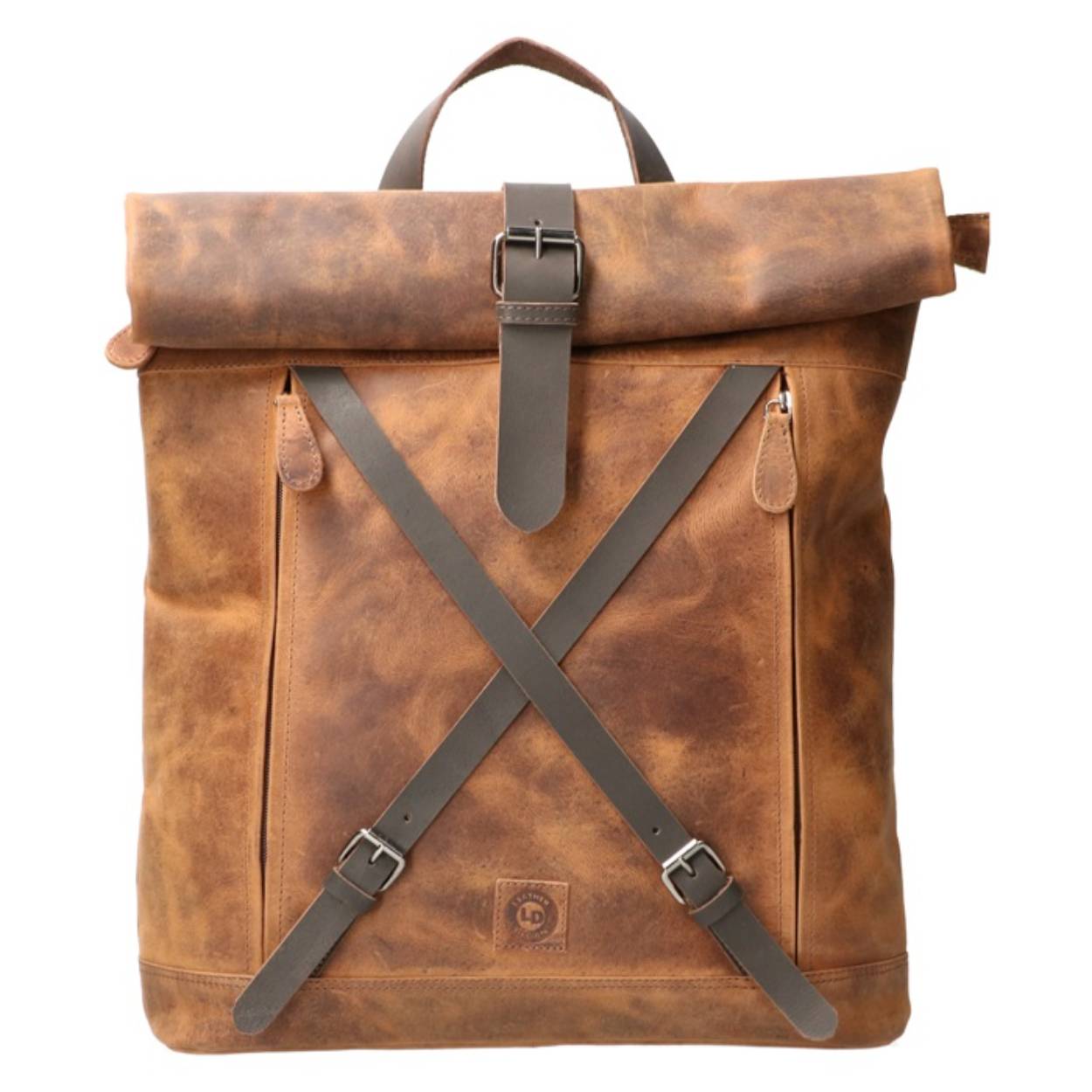 Soere rugzak voor hem en haar. Door de rolltop kunt u een grote laptop kwijt. Minimaal 15 inch. Buitenkant is voorzien van diverse ritsvakken. Binnenkant is voorzien van  ruim vak, steekvakken en een ritsvak.

Afmetingen:
Hoogte 39cm x breed 34cm x diep 9.5cm