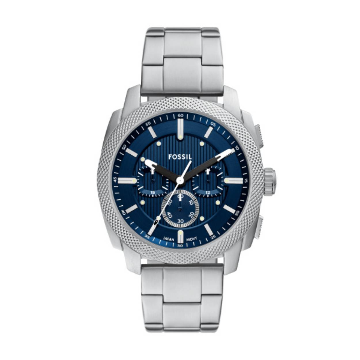 Het horloge beschikt over een quartz uurwerk. Deze prachtige wijzerplaat is blauw en is afgedekt met kwalitatief mineraalglas. De horlogekast is gemaakt van rvs en heeft een diameter van 44 mm. De kleur van deze horlogeband is zilver en heeft een breedte van 22 mm. De horlogeband is gemaakt van rvs . Met dit prachtige horloge ben je elke dag op de hoogte van de juiste tijd!
