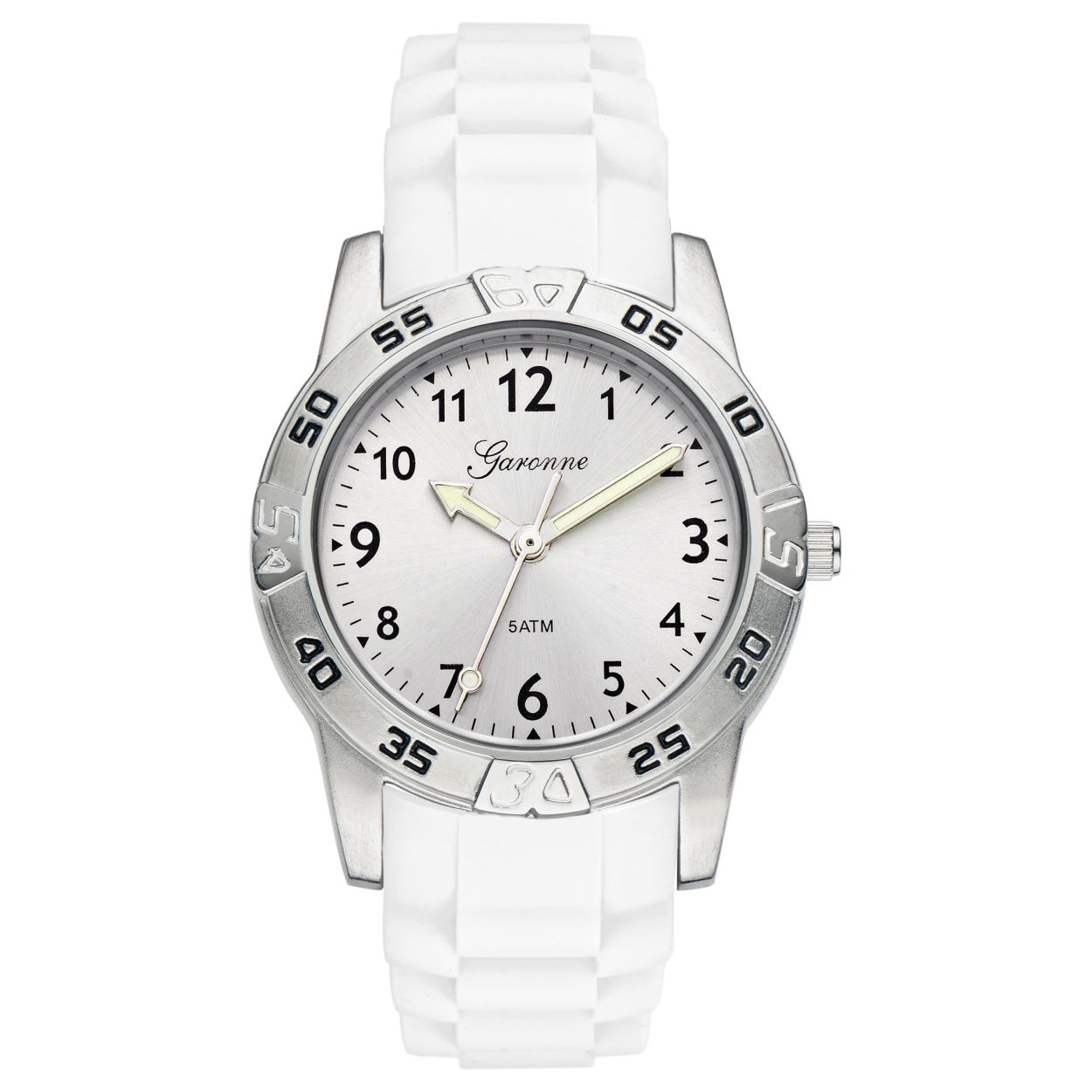 Garonne kinderhorloge met een  witte siliconen band
